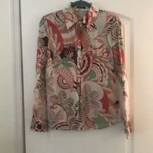 Tahari Button down Blouse